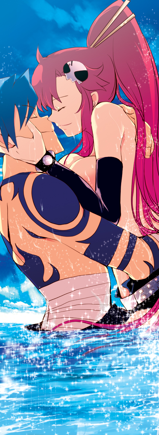 yoko littner and kamina (tengen toppa gurren lagann) drawn by soyoking