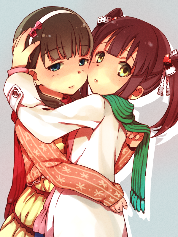 sakuma mayu and ogata chieri (idolmaster and 1 more) drawn by synrnmd