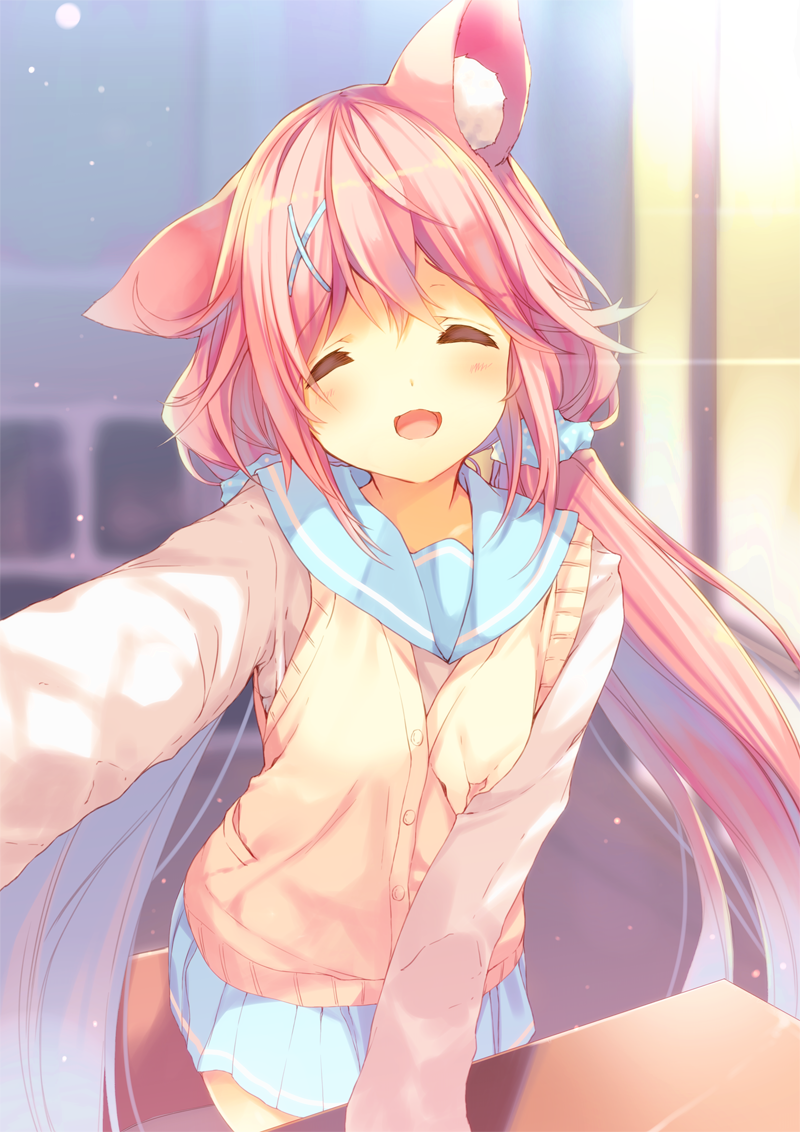 amamiya aki (mofumofu channel and 1 more) drawn by p19