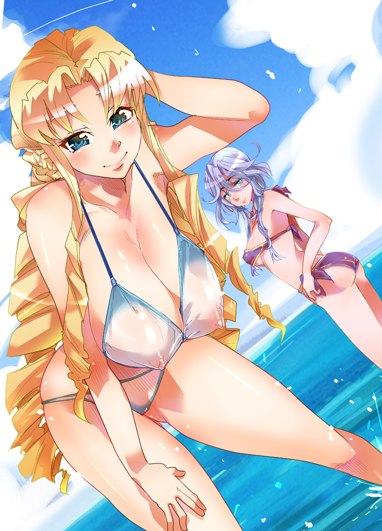 shiony regis and marguerite pistail (super robot wars and 2 more) drawn by uchiuchi_keyaki