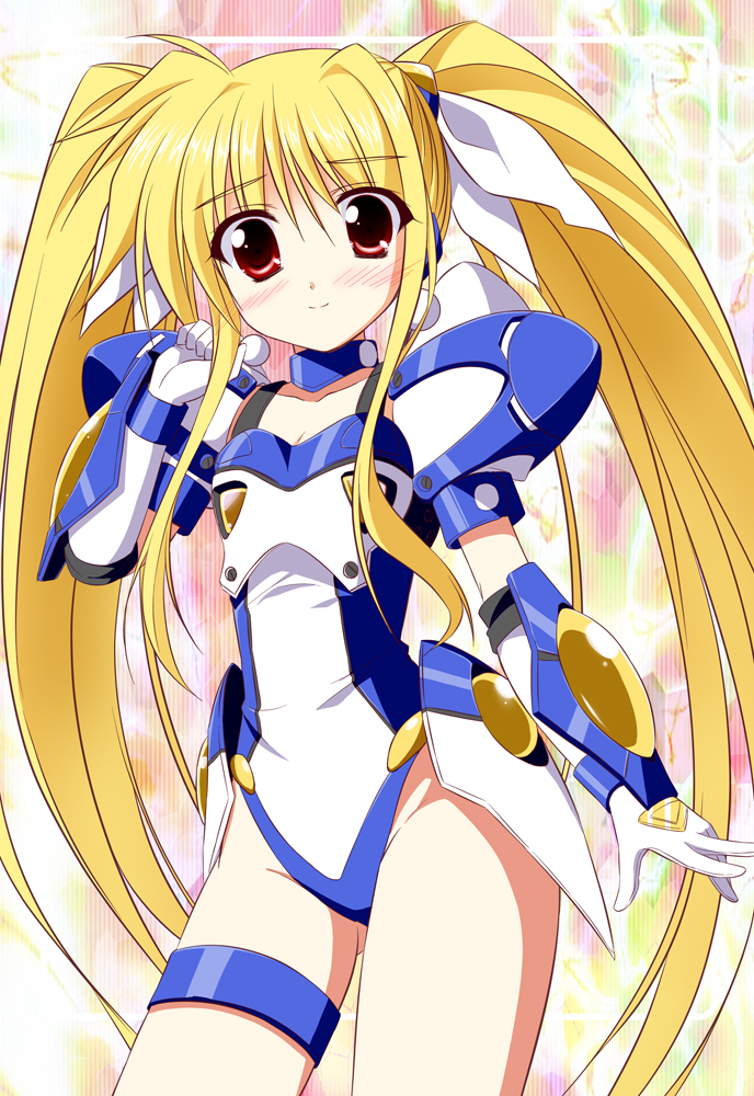 fate testarossa and kagurazaka yuna (lyrical nanoha and 2 more) drawn by endori