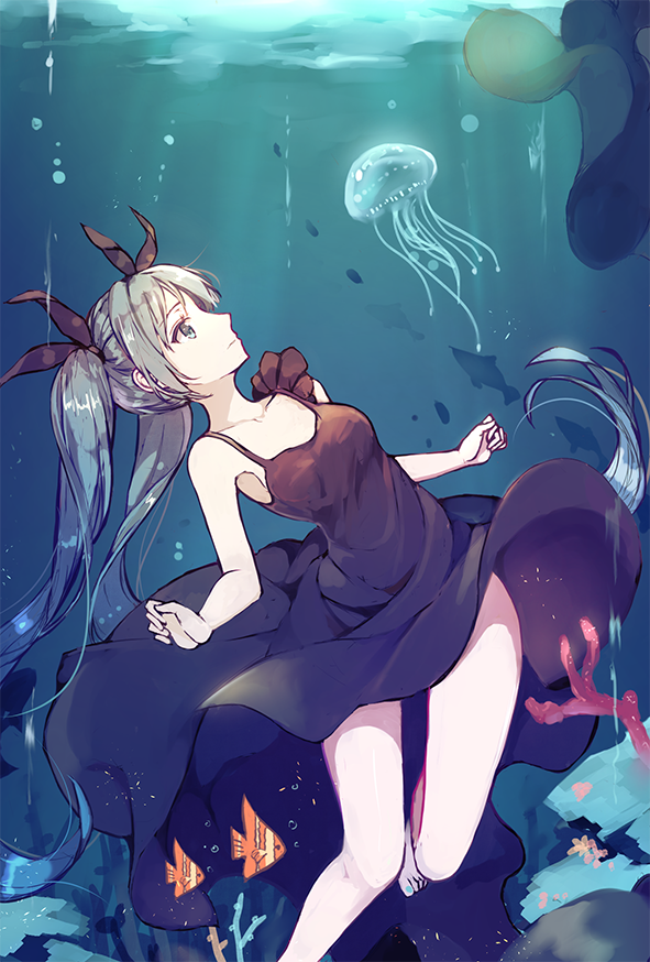 hatsune miku (vocaloid and 1 more) drawn by n2co