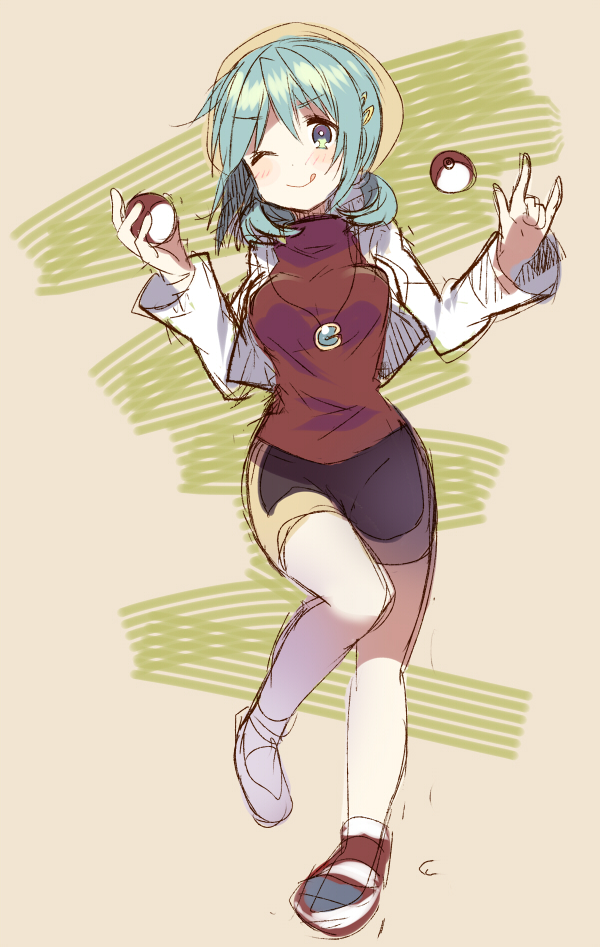 miki sayaka and kris (pokemon and 2 more) drawn by nochita_shin