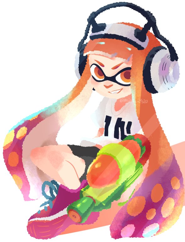inkling player character, inkling girl, and kaori (splatoon and 1 more) drawn by mira_2420