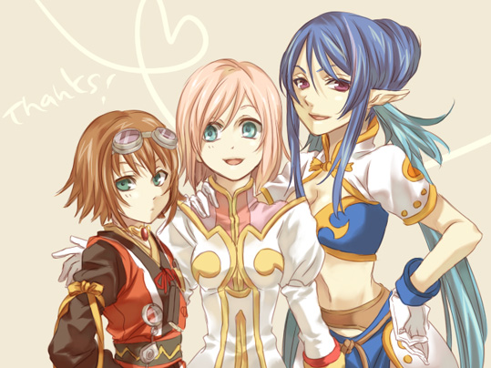 estellise sidos heurassein, rita mordio, and judith (tales of and 1 more) drawn by miho_(mi)