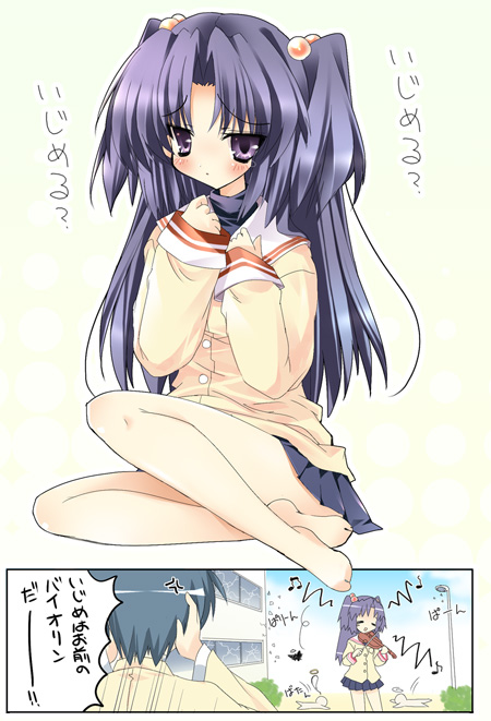 okazaki tomoya and ichinose kotomi (clannad) drawn by paco