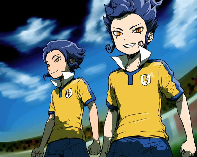 tsurugi kyousuke and tsurugi yuuichi (inazuma eleven and 1 more) drawn by jjjjjj