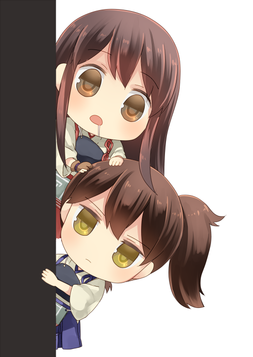 kaga and akagi (kantai collection) drawn by pomp_(anpan-2)