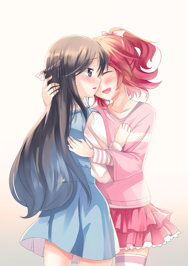 hishikawa rikka and aida mana (precure and 1 more) drawn by fuyouchu