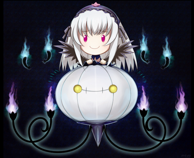 suigintou and chandelure (pokemon and 1 more) drawn by mtyy