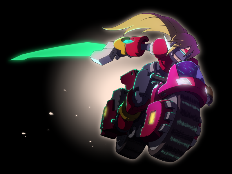 model z and girouette (mega man and 1 more) drawn by napo