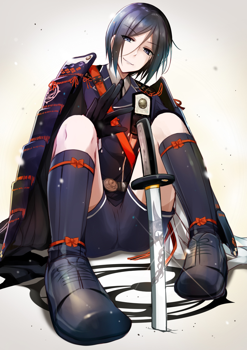 yagen toushirou and enemy tantou (touken ranbu) drawn by hirai_yuzuki