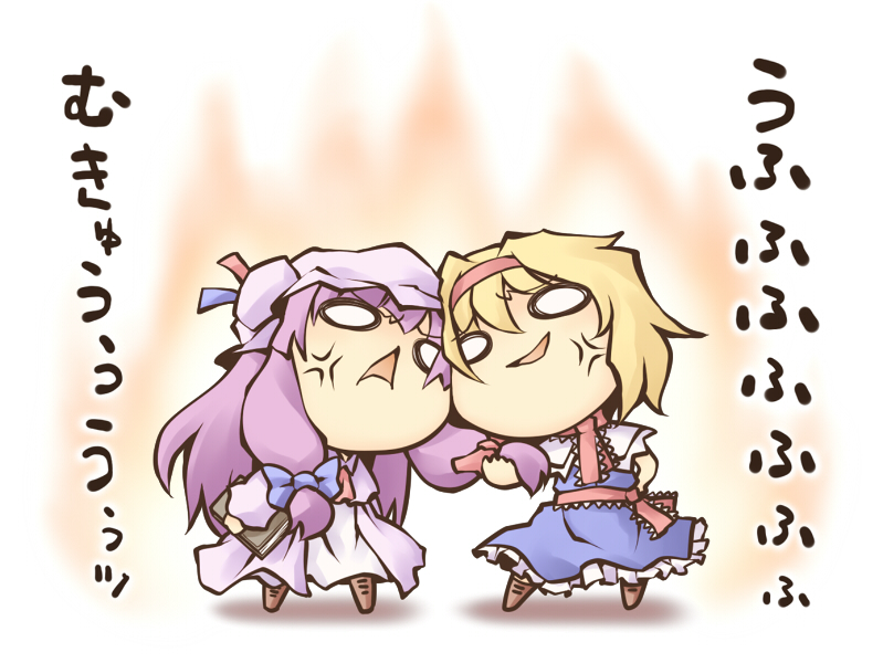 alice margatroid and patchouli knowledge (touhou) drawn by nekoguruma