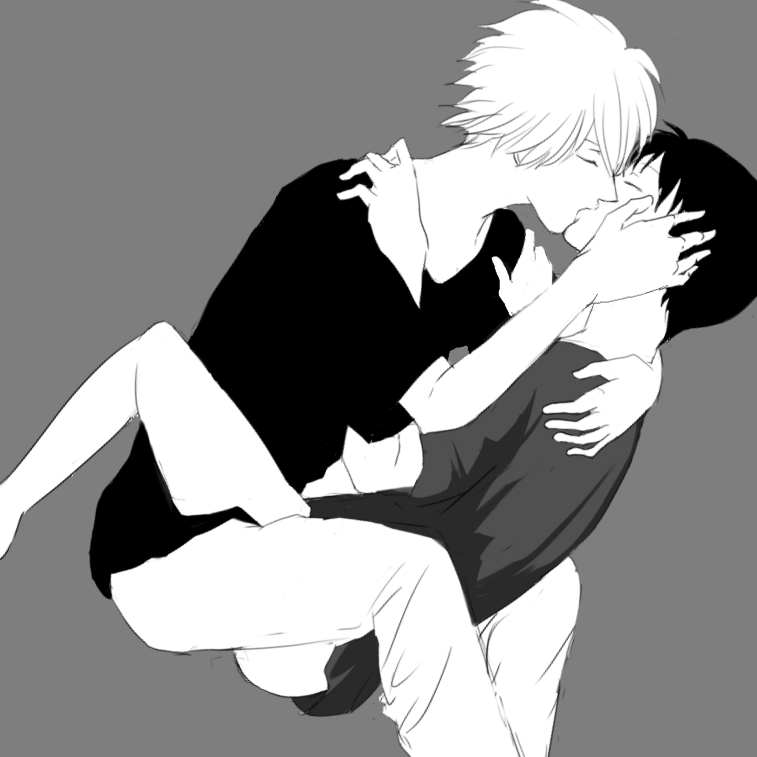 ikari shinji and nagisa kaworu (neon genesis evangelion) drawn by nr_(takeno)