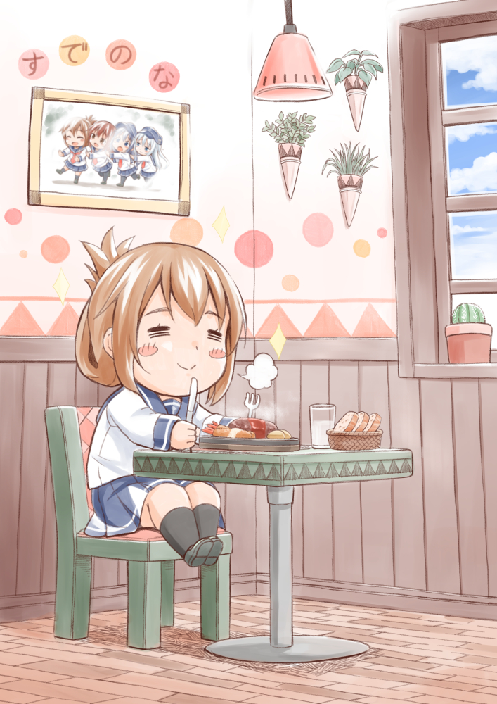 hibiki, inazuma, ikazuchi, and akatsuki (kantai collection) drawn by fujishima_shinnosuke