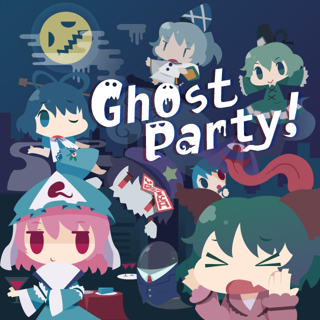 saigyouji yuyuko, tatara kogasa, mononobe no futo, kaku seiga, miyako yoshika, and 2 more (touhou) drawn by domaso