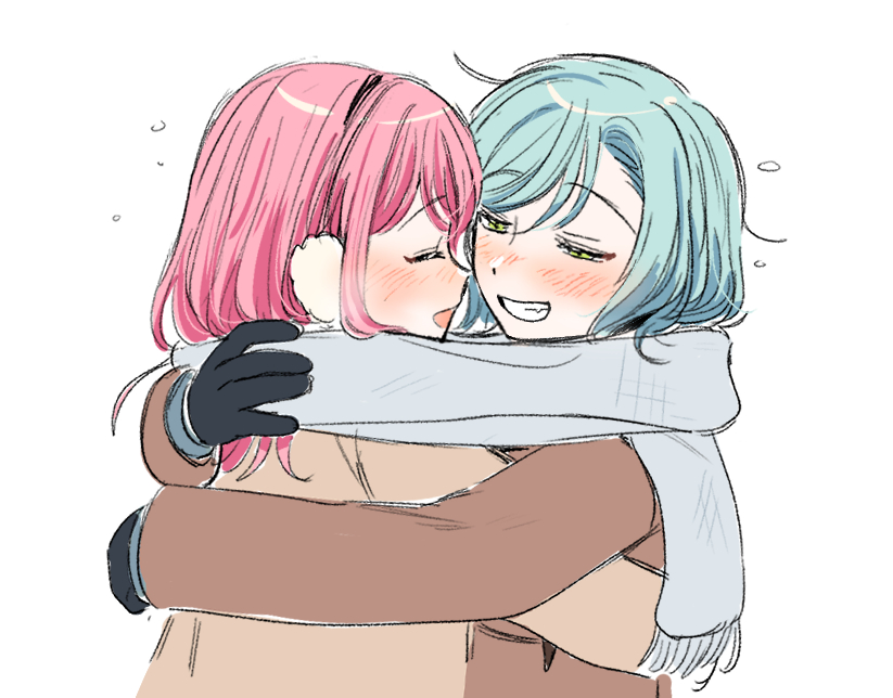 hikawa hina and maruyama aya (bang dream!) drawn by chieh