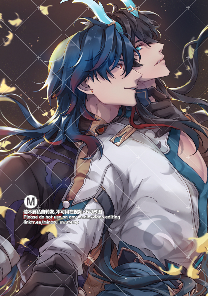 dan heng and blade (honkai and 1 more) drawn by minoru_(minoru_uwutemp)