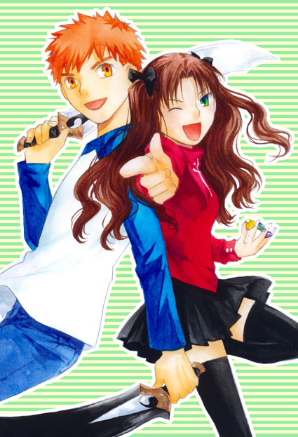 tohsaka rin and emiya shirou (fate and 1 more)