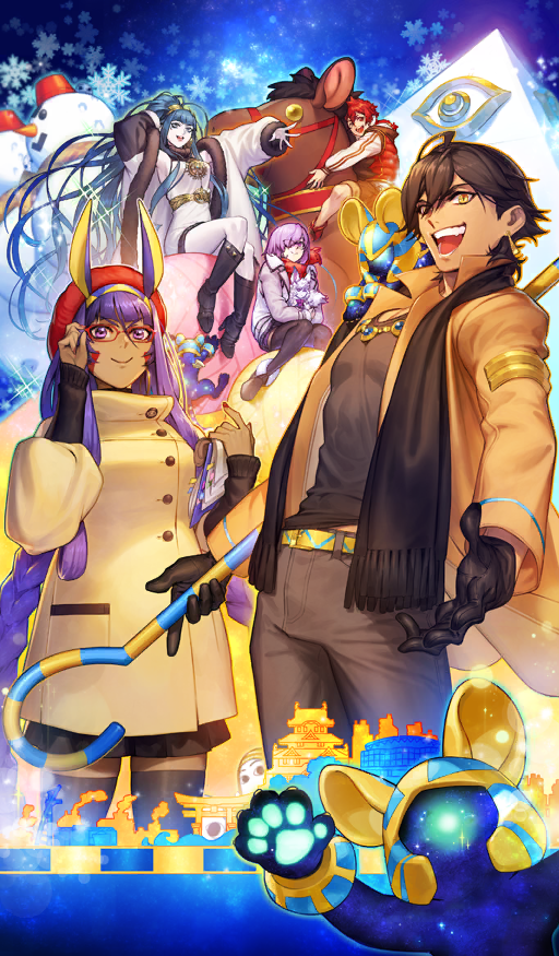 mash kyrielight, nitocris, fou, ozymandias, alexander, and 2 more (fate and 1 more) drawn by azusa_(hws)