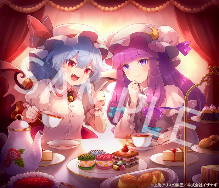 remilia scarlet and patchouli knowledge (touhou) drawn by 60mai