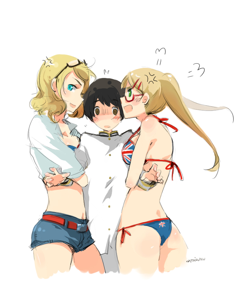 japan, america, and united kingdom (axis powers hetalia) drawn by hatoyama_itsuru