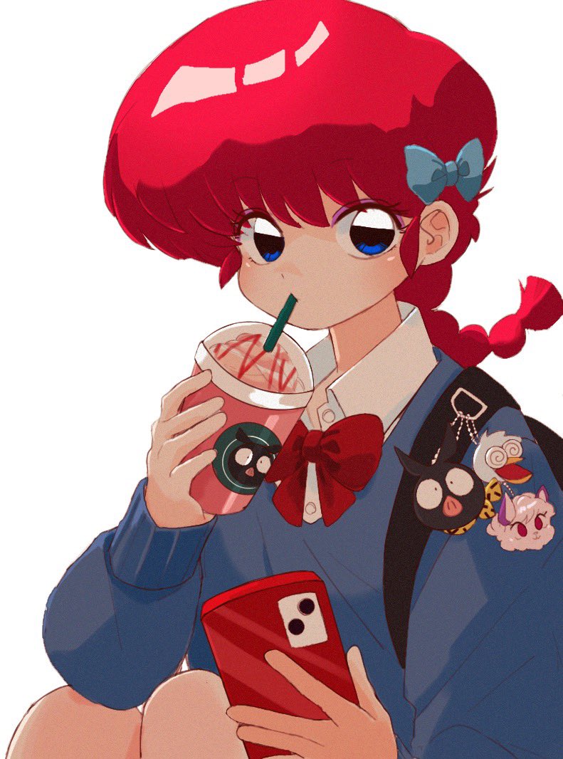 ranma-chan, p-chan, shampoo, and mousse (ranma 1/2) drawn by sanamaru_(sana79261827)