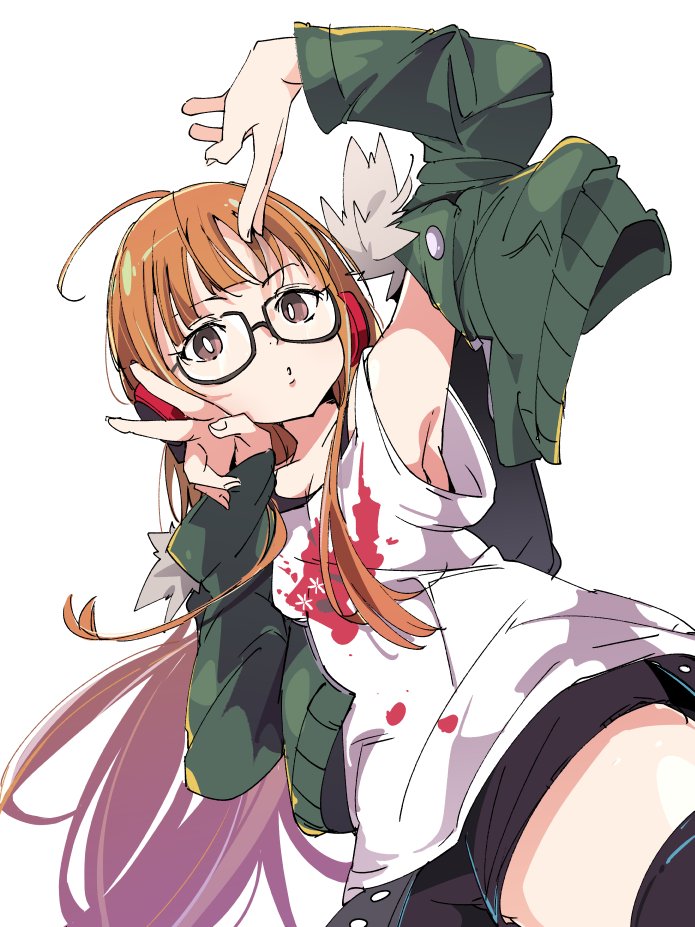 sakura futaba (persona and 1 more) drawn by ixy