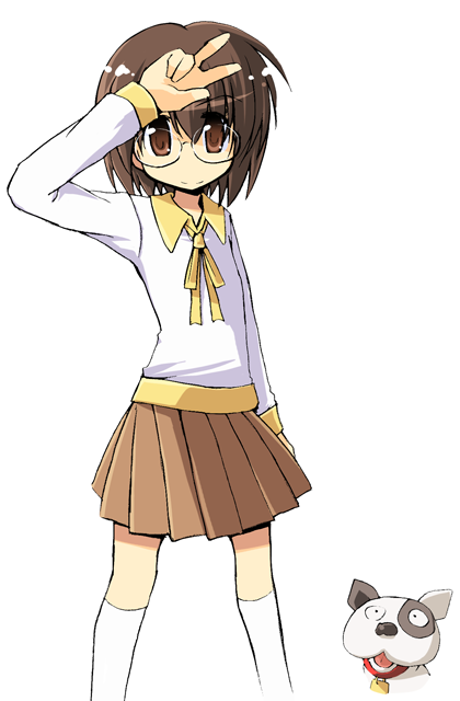 okonogi yuuko and densuke (dennou coil) drawn by hidaka_makoto