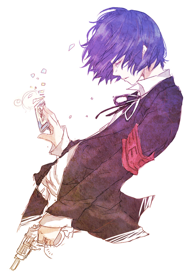 yuuki makoto (persona and 1 more) drawn by maru_naru