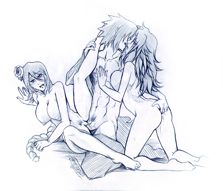 uchiha sasuke, konan, and yuuhi kurenai (naruto and 1 more) drawn by r3ydart