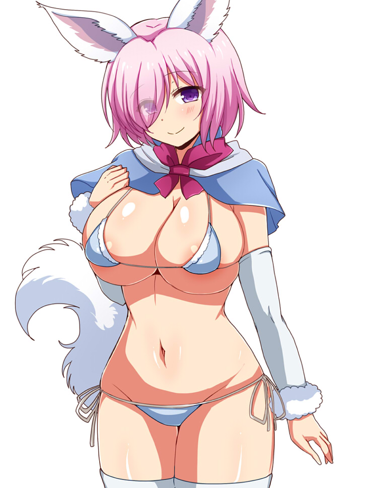 mash kyrielight and fou (fate and 1 more) drawn by afuro