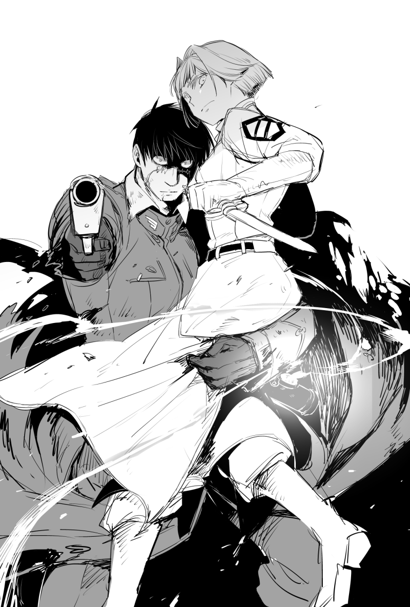 alice l. malvin and randal orlando (pumpkin scissors) drawn by yamazaki_kore