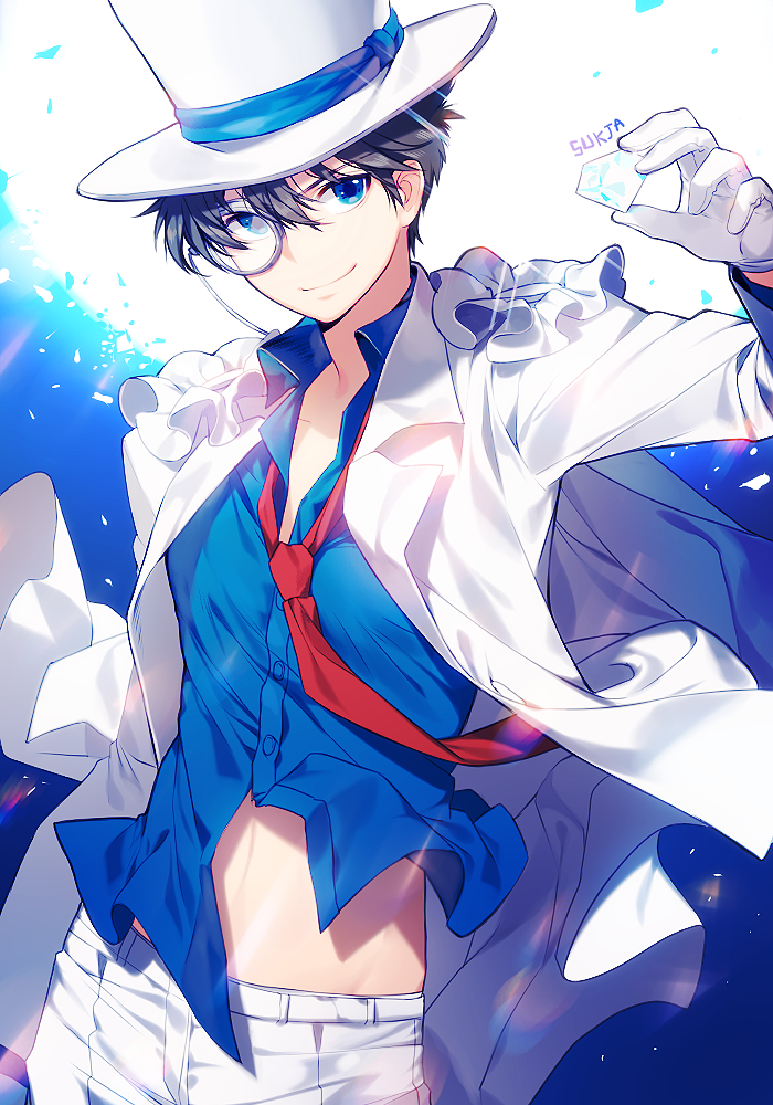 kaitou kid (meitantei conan and 1 more) drawn by sukja