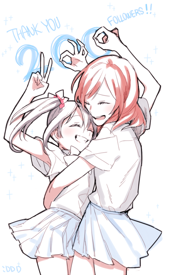nishikino maki and yazawa nico (love live! and 1 more) drawn by electric_flower