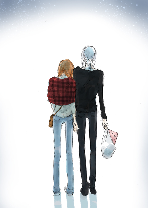 misaka mikoto and accelerator (toaru majutsu no index) drawn by niko_(toaru06)