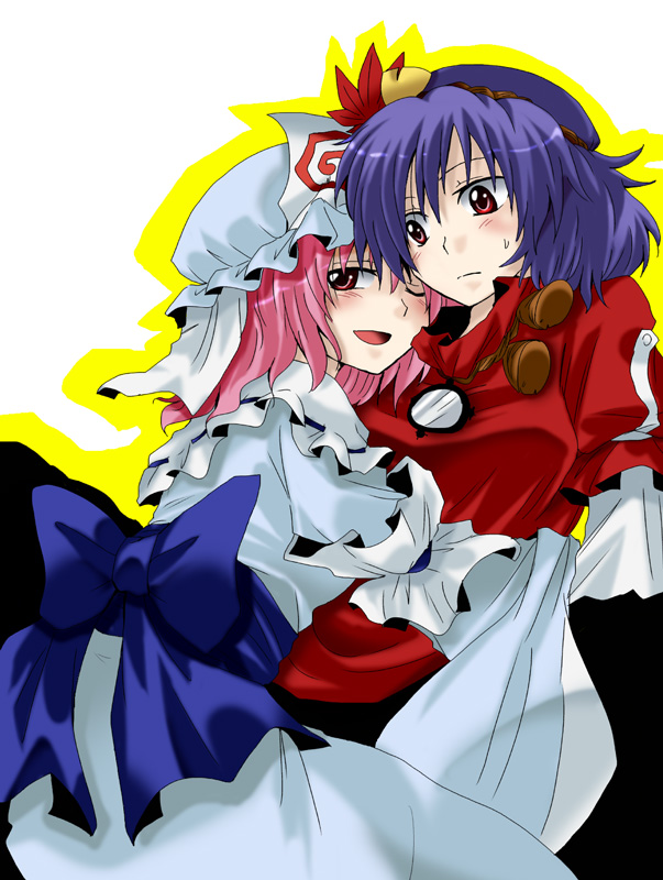 saigyouji yuyuko and yasaka kanako (touhou) drawn by unya