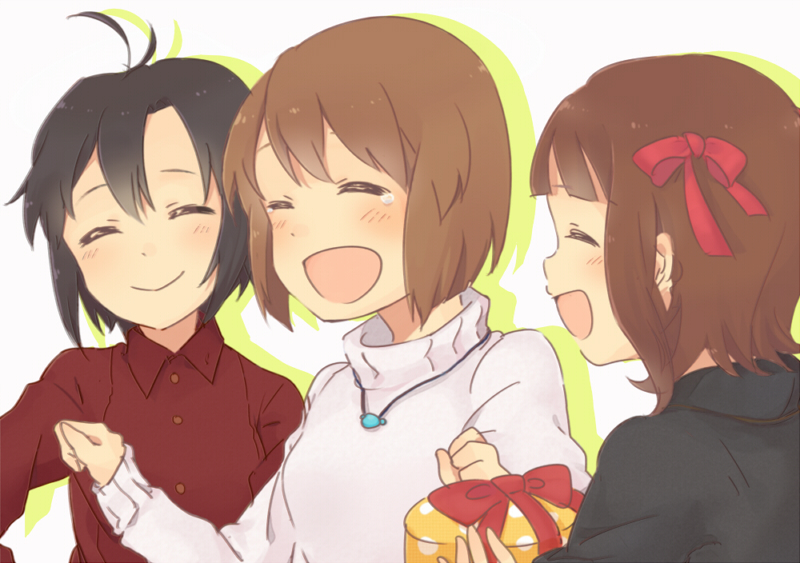 amami haruka, kikuchi makoto, and hagiwara yukiho (idolmaster) drawn by haruhi7131