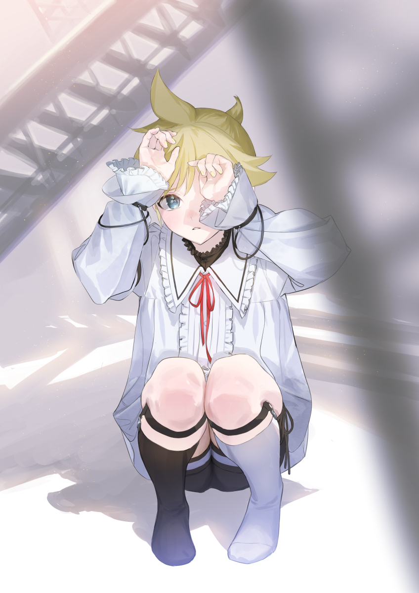 kagamine len and 25-ji len (vocaloid and 1 more) drawn by naoko_(naonocoto)