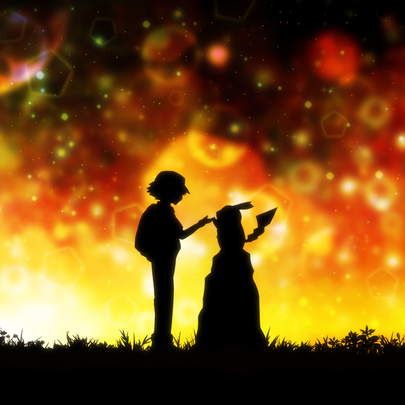pikachu and ash ketchum (pokemon) drawn by harada_miyuki