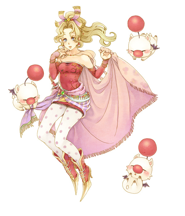terra branford and moogle (final fantasy and 2 more) drawn by koko-1109