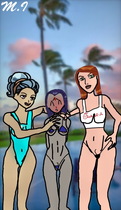 raven, gwen tennyson, and lia venegas (dc comics and 5 more) drawn by mariana_iosif_(artist)