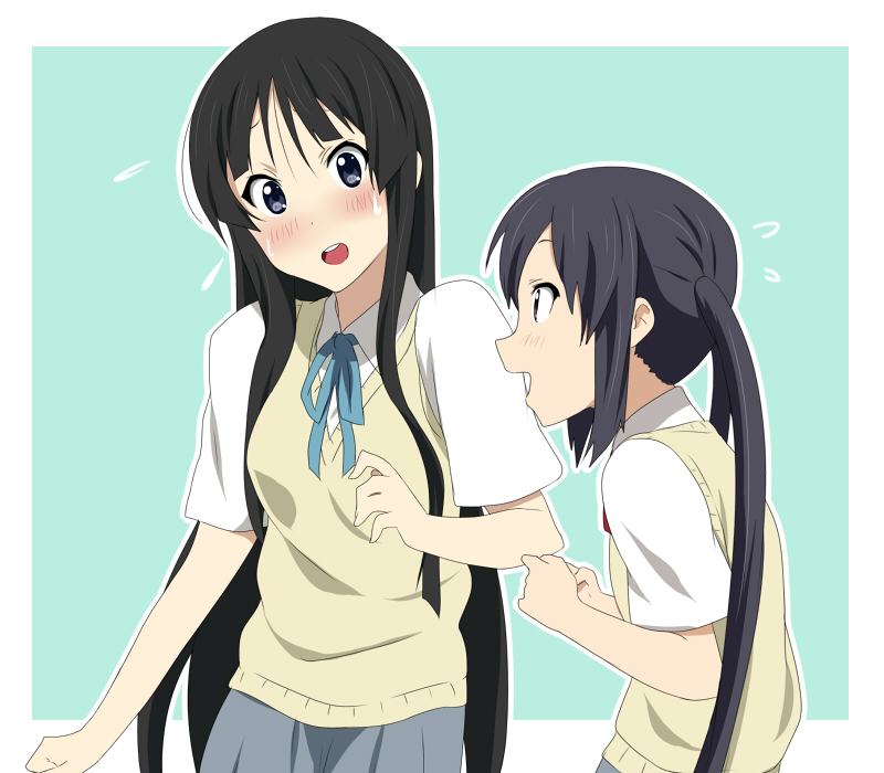 akiyama mio and nakano azusa (k-on!) drawn by ikari_manatsu