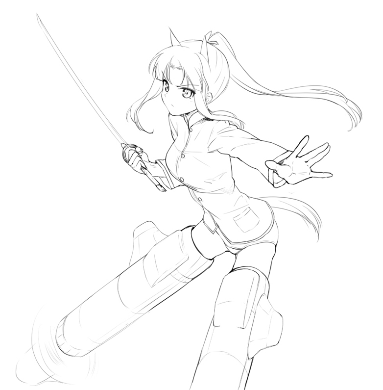 hattori shizuka (world witches series and 1 more) drawn by dakian