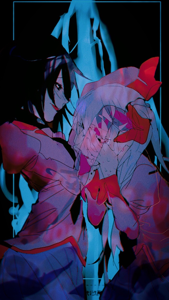oshino ougi and oikura sodachi (monogatari and 1 more) drawn by tbrsnsk
