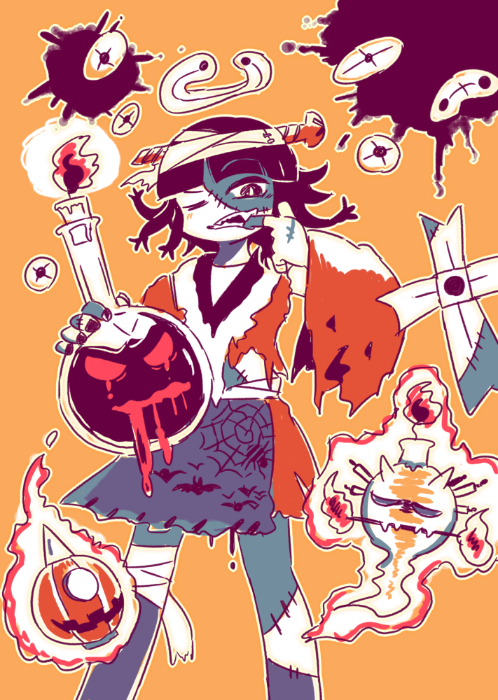 frankenstein's monster, para, burabura, taira no chouki, and para's siblings (len'en) drawn by chikafumikou