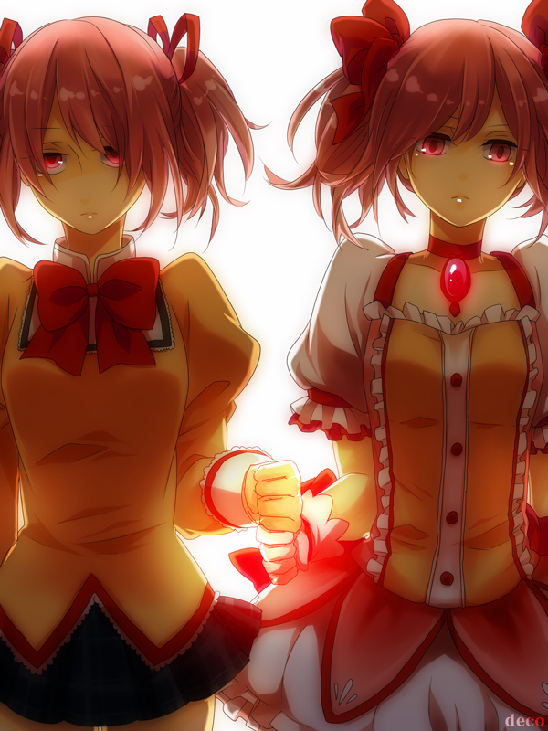 kaname madoka (mahou shoujo madoka magica) drawn by deco_(geigeki_honey)