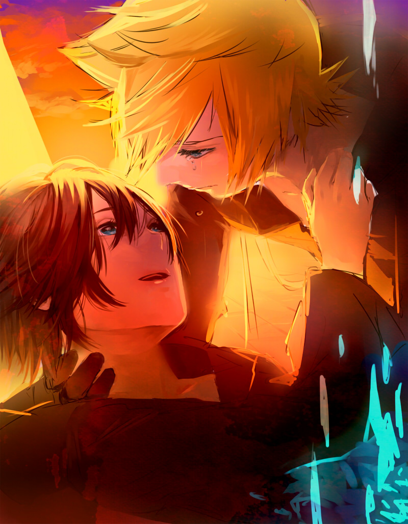 roxas and xion (kingdom hearts and 1 more) drawn by g.g.lemon
