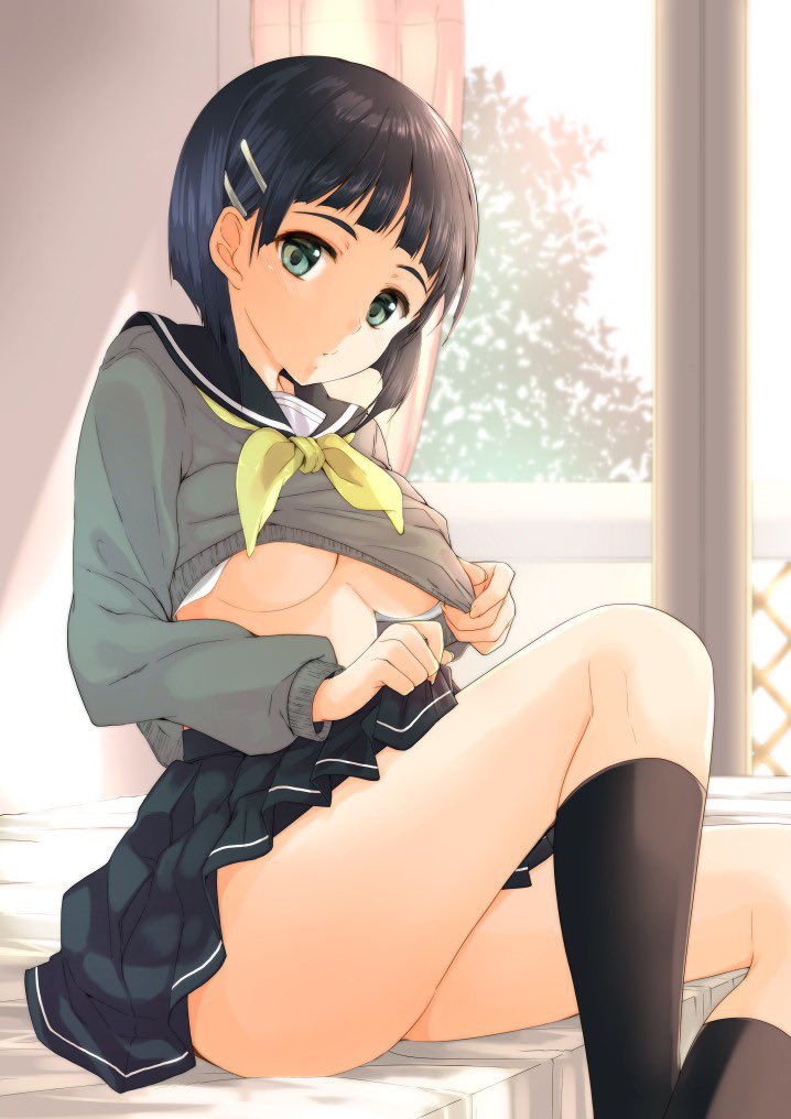 kirigaya suguha (sword art online) drawn by yu_yu