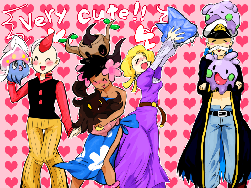 goomy, pumpkaboo, phantump, phoebe, inkay, and 4 more (pokemon and 3 more) drawn by hoshi_(star-name2000)